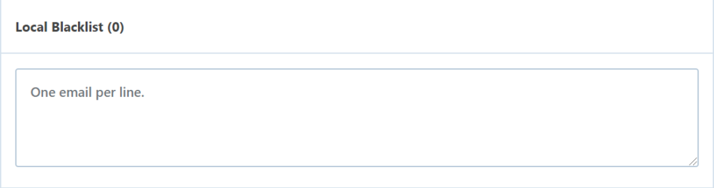 Local Blacklist Emails