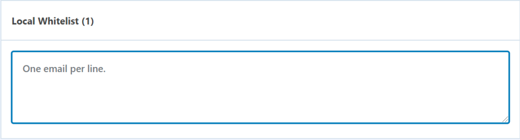 Local Whitelist Emails
