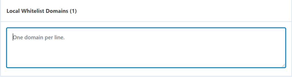 Local Whitelist Domains