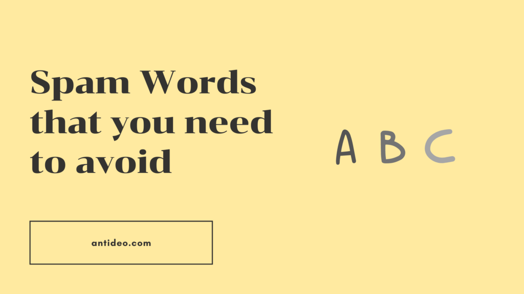 Spam words to avoid